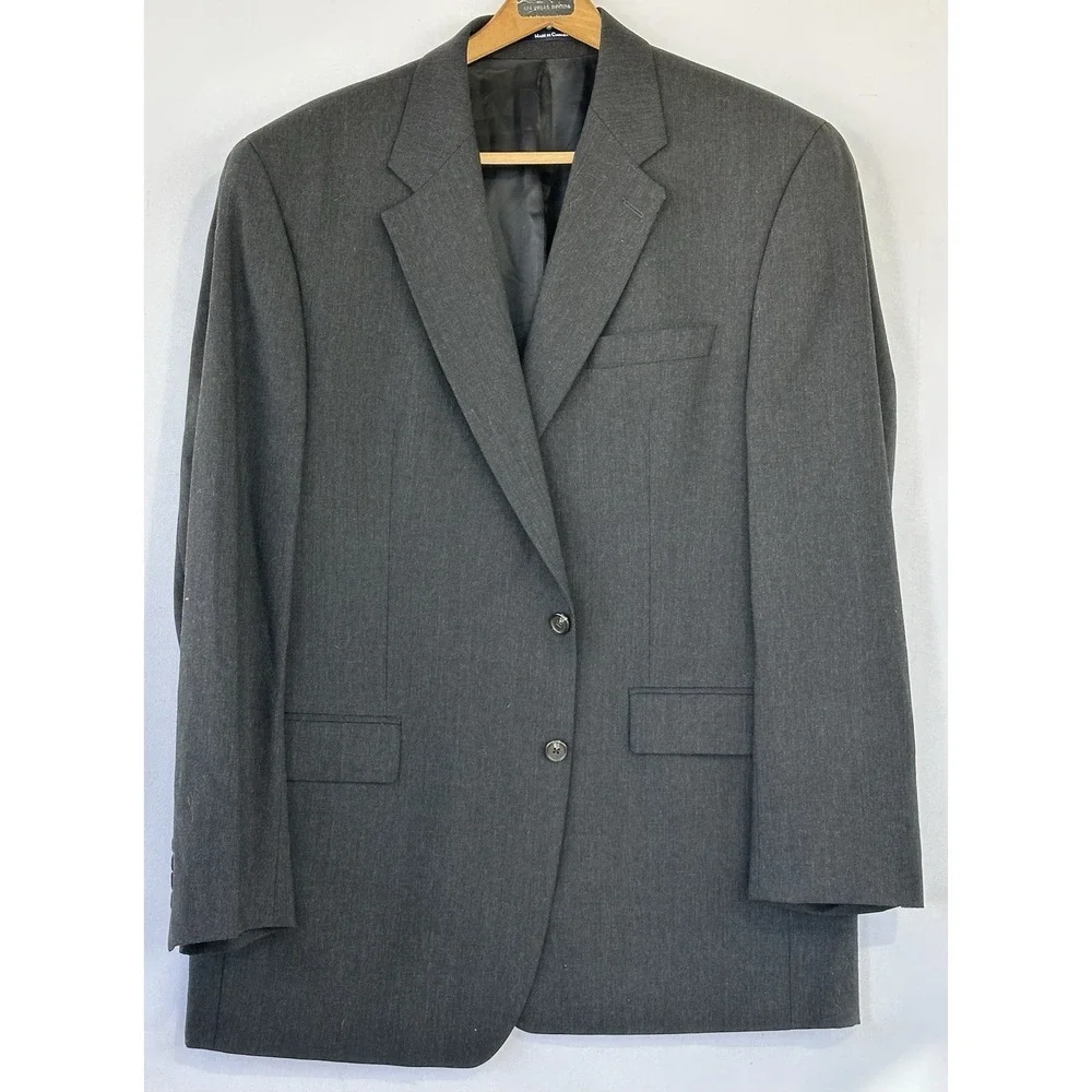 Chaps Ralph Lauren Wool‎ Blazer Wedding Men's 46 Long Gray